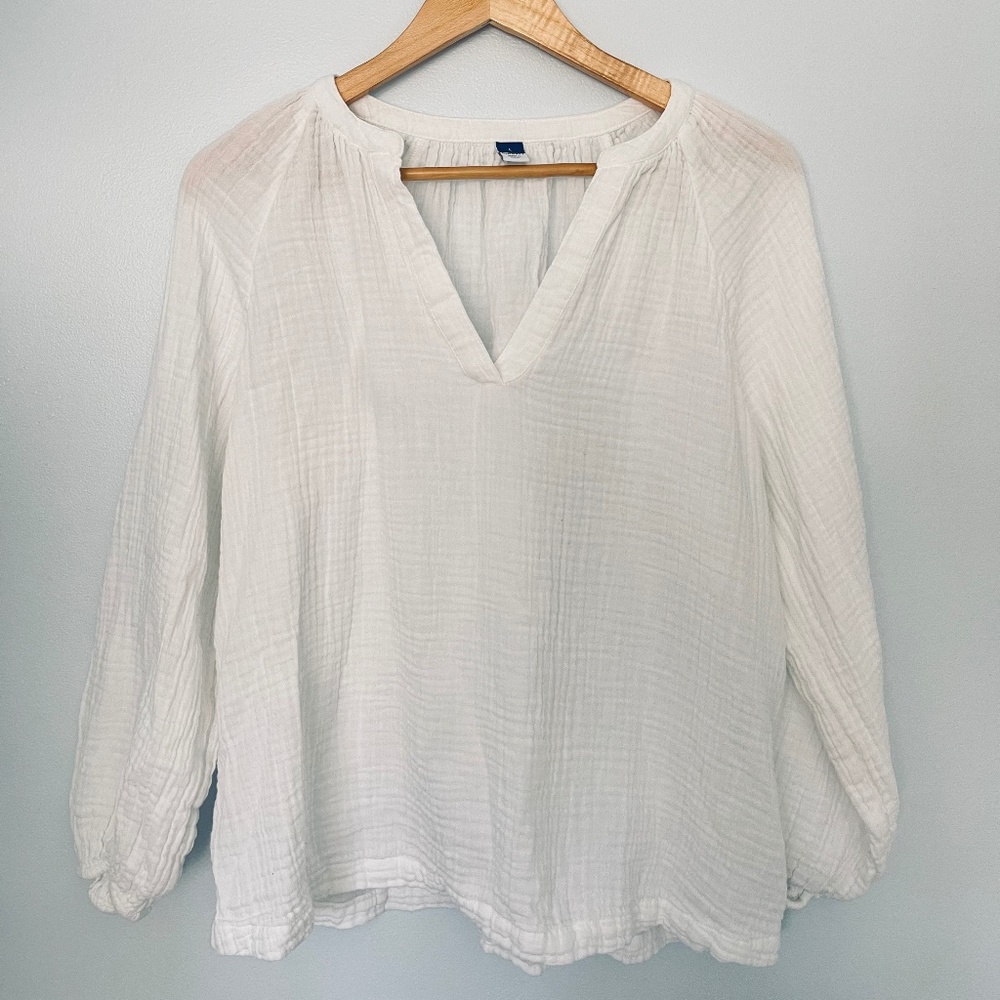 🌟 Soft Boho White Long Sleeve Top 🌟